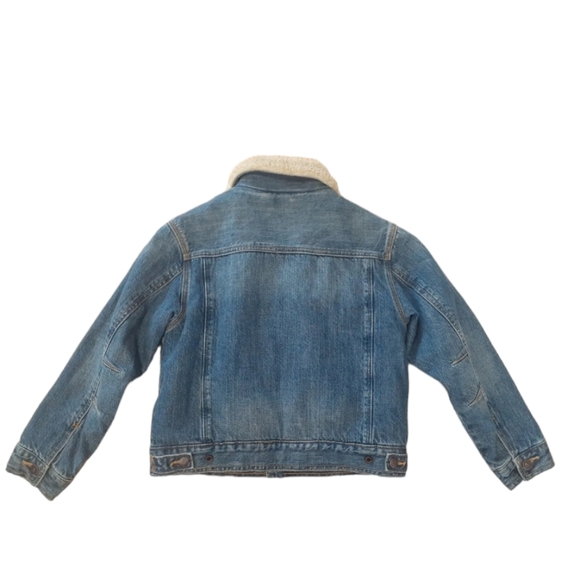 GAP  Sherpa Lined Denim Trucker Jacket Unisex - Picture 5 of 10